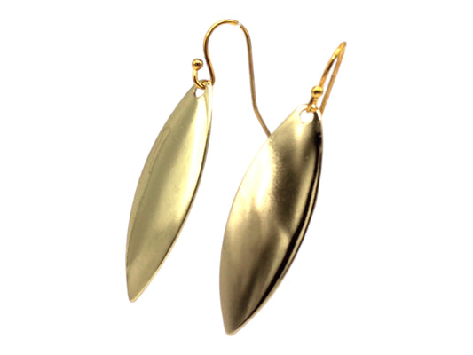 Spinner Earrings with Gold Oblong Spoons