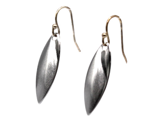 Spinner Earrings with Silver Oblong Spoon